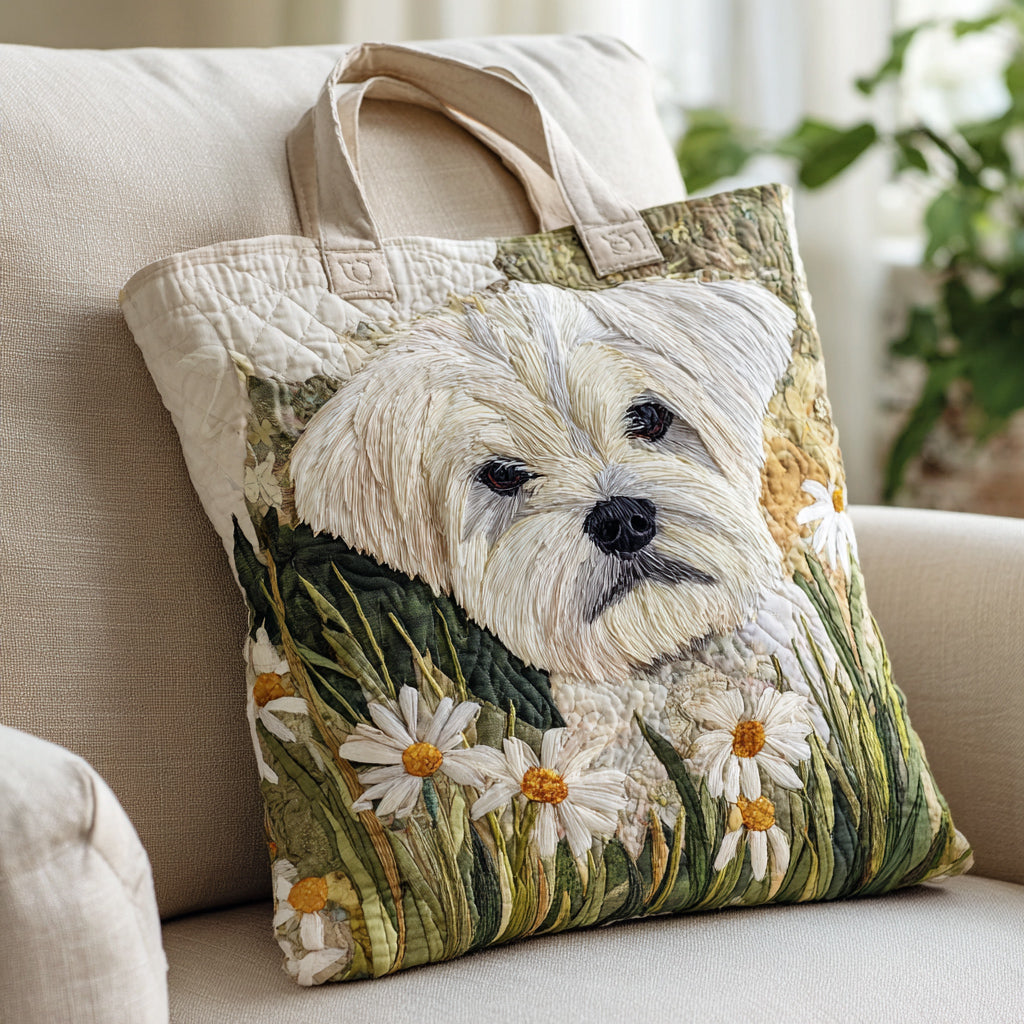 Daisy Shih Tzu Quilted Tote Bag NCU0HH1425