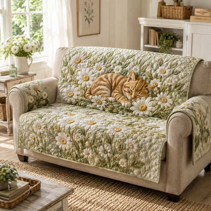Daisy Whisker Drift Quilted Sofa Cover NCU0VL3883