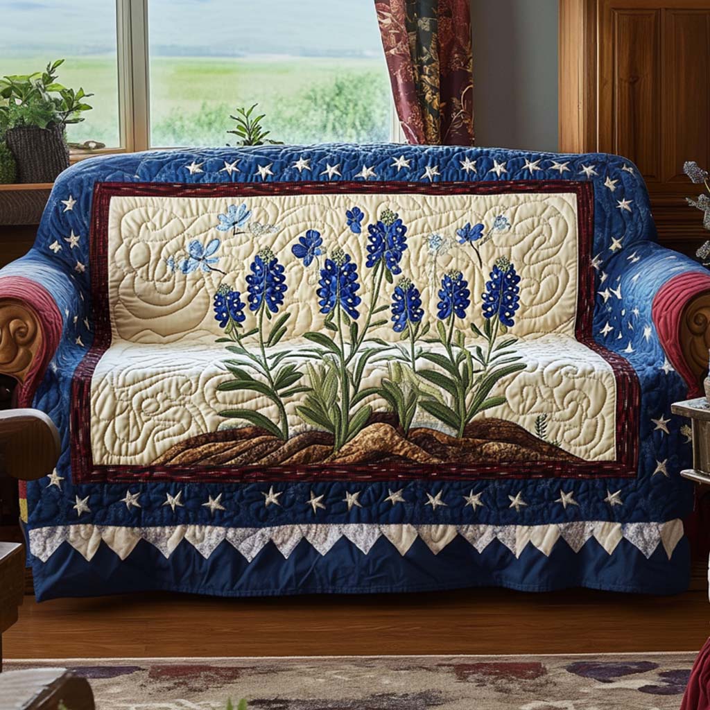 Dallas Flower Quilted Sofa Cover NCU0NT10798