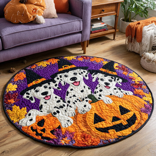 Dalmatian Wizard Quilted Round Mat NCU0HH553