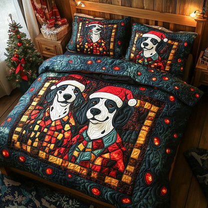 Dalmatian Yuletide Glow 3-Piece Quilted Bedding Set NCU0XD668