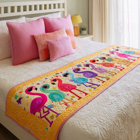 Dance of the Flamingo Quilted Bed Runner NCU0PT8519