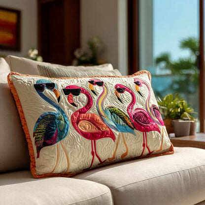 Dance of the Flamingo Quilted Bedding Pillow Case NCU0PT8488