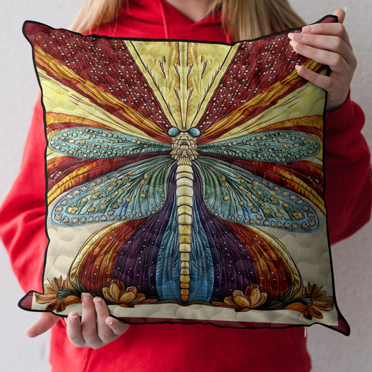 Dancing Dragonfly Quilted Pillow Case NCU0DK4299
