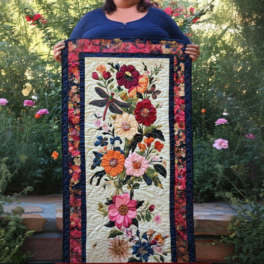 Dancing Petals Quilted Table Runner NCU0PT4496