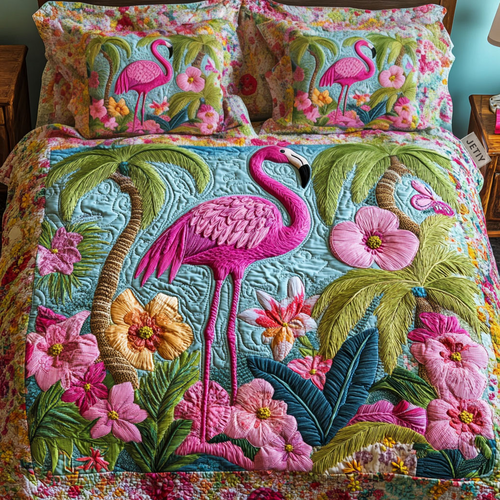 Flamingo Quilted Bedding Set NCU0VT84
