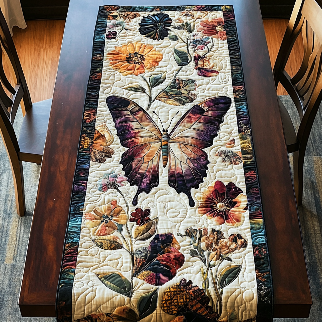 Dancing Wings Quilted Table Runner NCU0DK4508