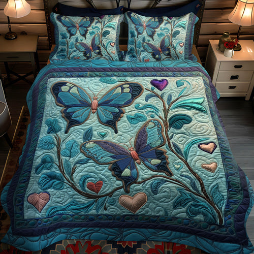 Dancing in Love 3-Piece Quilted Bedding Set NCU0PT2995