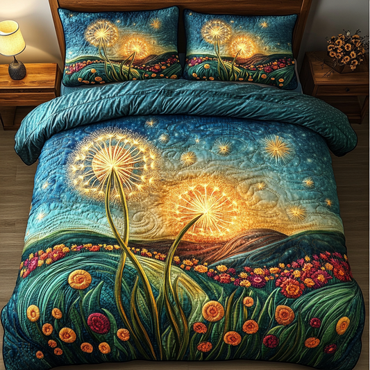 Dandelion Breeze 3-Piece Quilted Bedding Set NCU0DK4116