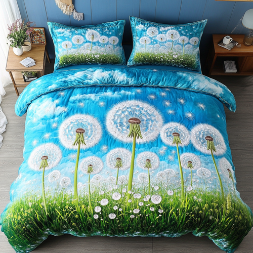 Dandelion Breeze 3-Piece Quilted Bedding Set NCU0DK5939