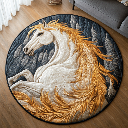 Dandelion Dash Quilted Round Mat NCU0VH5821