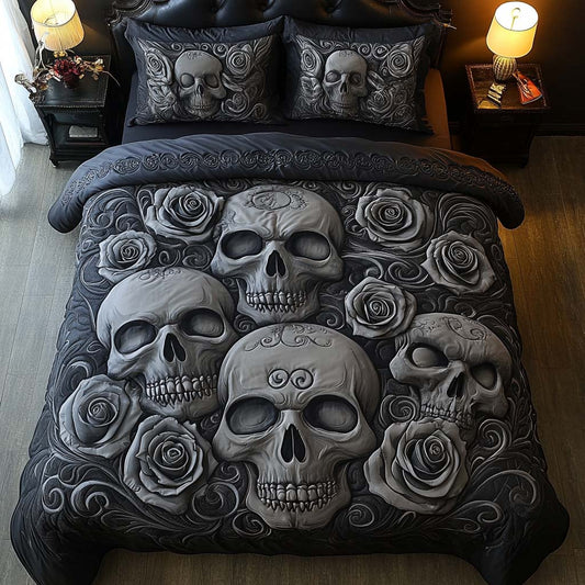 Dark Bloom 3-Piece Quilted Bedding Set NCU0NT7940