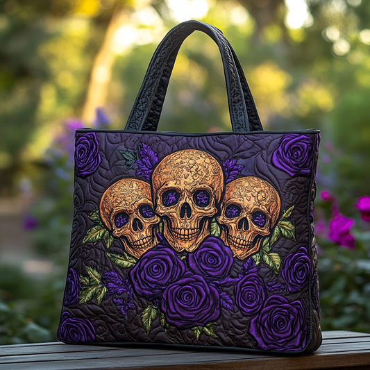 Dark Bloom Quilted Tote Bag NCU0DK9600