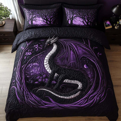 Dragon 3-Piece Quilted Bedding Set NCU0VT194