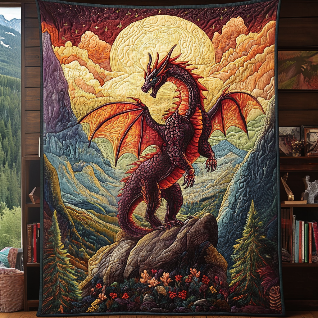Dark Ember Quilted Blanket NCU0DV5115