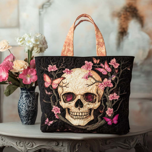 Dark Grin Quilted Tote Bag NCU0NT9282