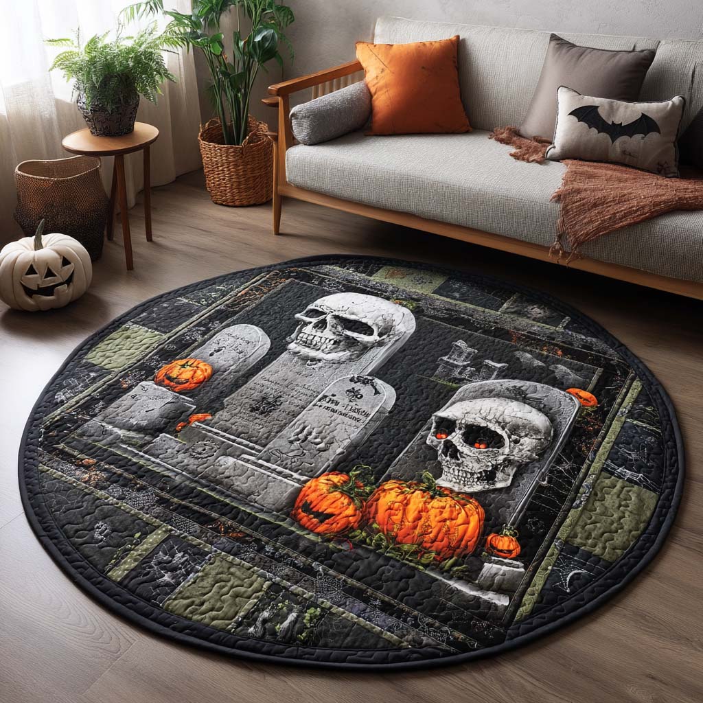Dark Harvest Quilted Round Mat NCU0TD056