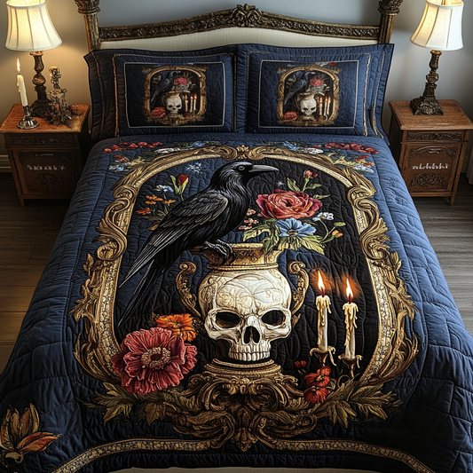 Dark Plume 3-Piece Quilted Bedding Set NCU0VH2062