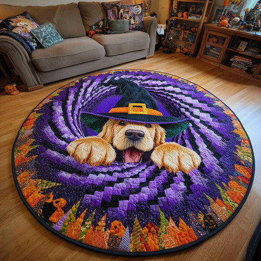 Dark Retriever Quilted Round Mat NCU0TH3258
