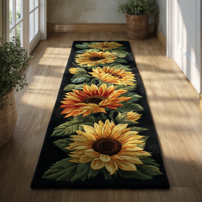 Dark Sunflower Garden Runner Carpet NCU0HH1007