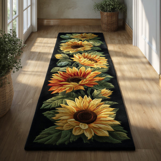 Dark Sunflower Garden Runner Carpet NCU0HH1007