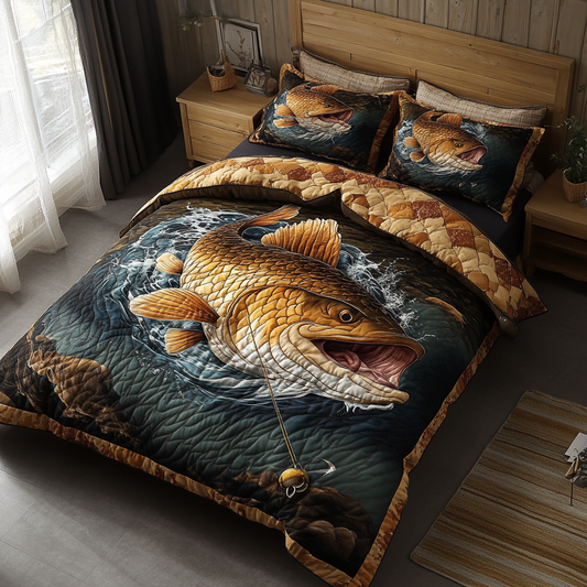 Darktail Drift Quilted Bedding Set NCU0DK6406