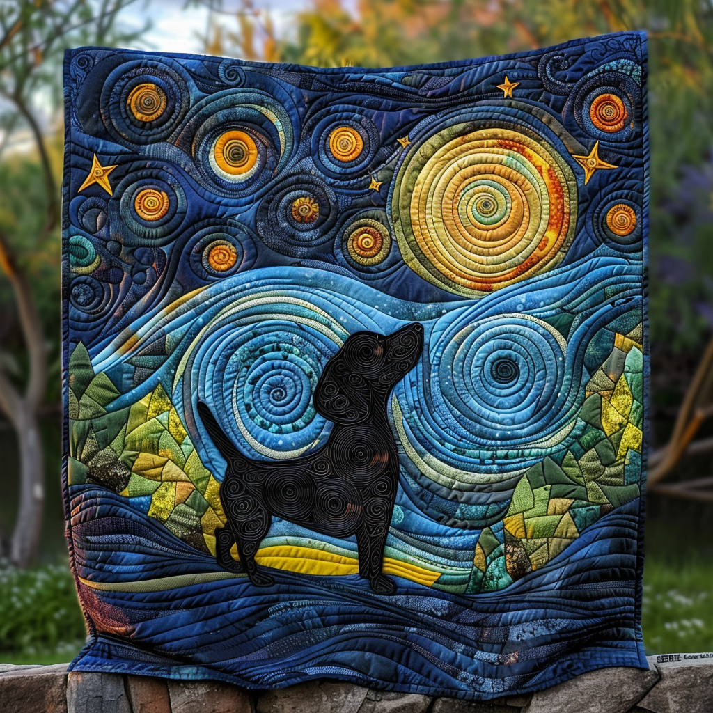 Dashie in the Stars Quilted Blanket NCU0TH239