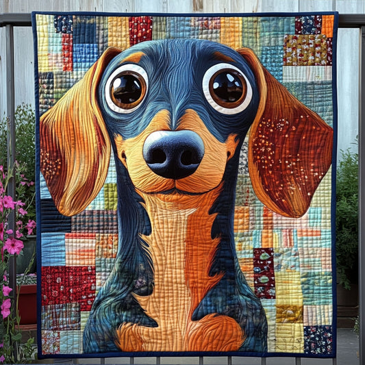 Dashing Dachshund Quilted Blanket NCU0PT6302