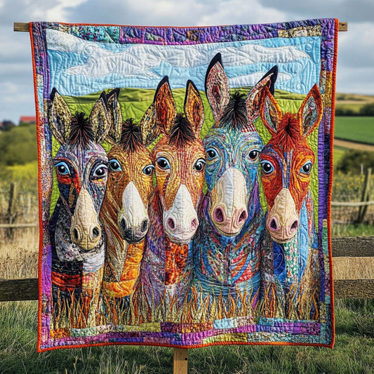 Dashing Donkeys Quilted Blanket NCU0PT4737