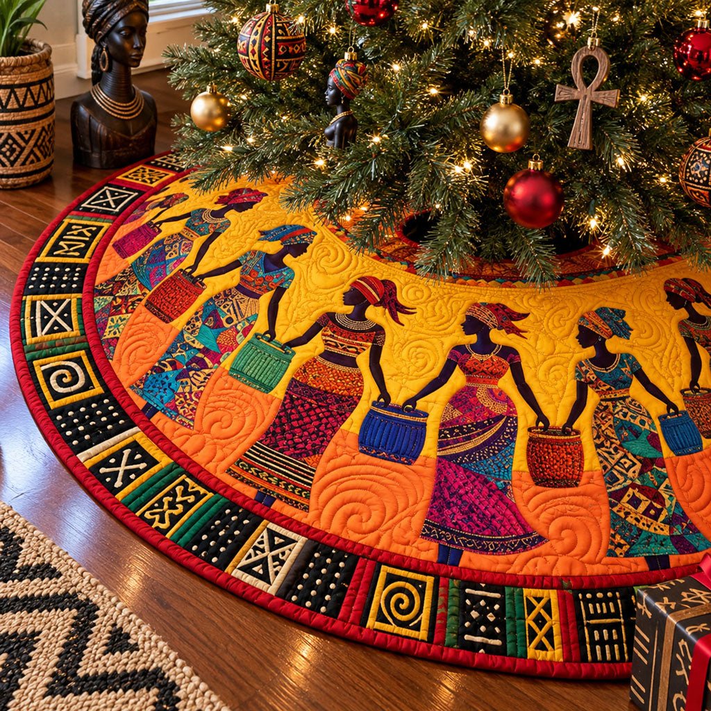 Daughters of Heritage Christmas Quilted Tree Skirt NCU0PT12083