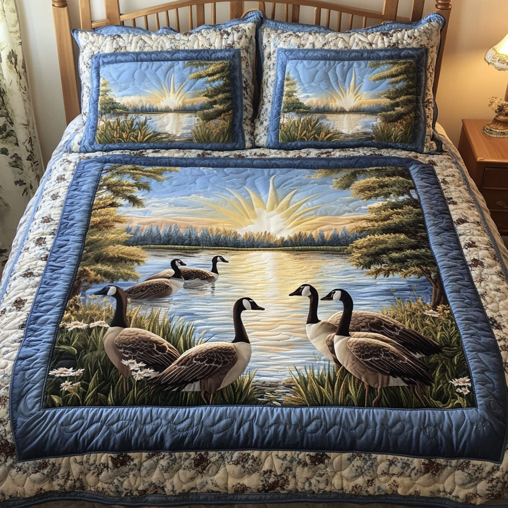 Dawn Gathering 3-Piece Quilted Bedding Set NCU0NT3161
