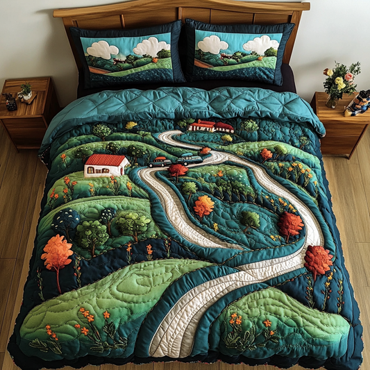 Dawn Horizon 3-Piece Quilted Bedding Set NCU0DK6326
