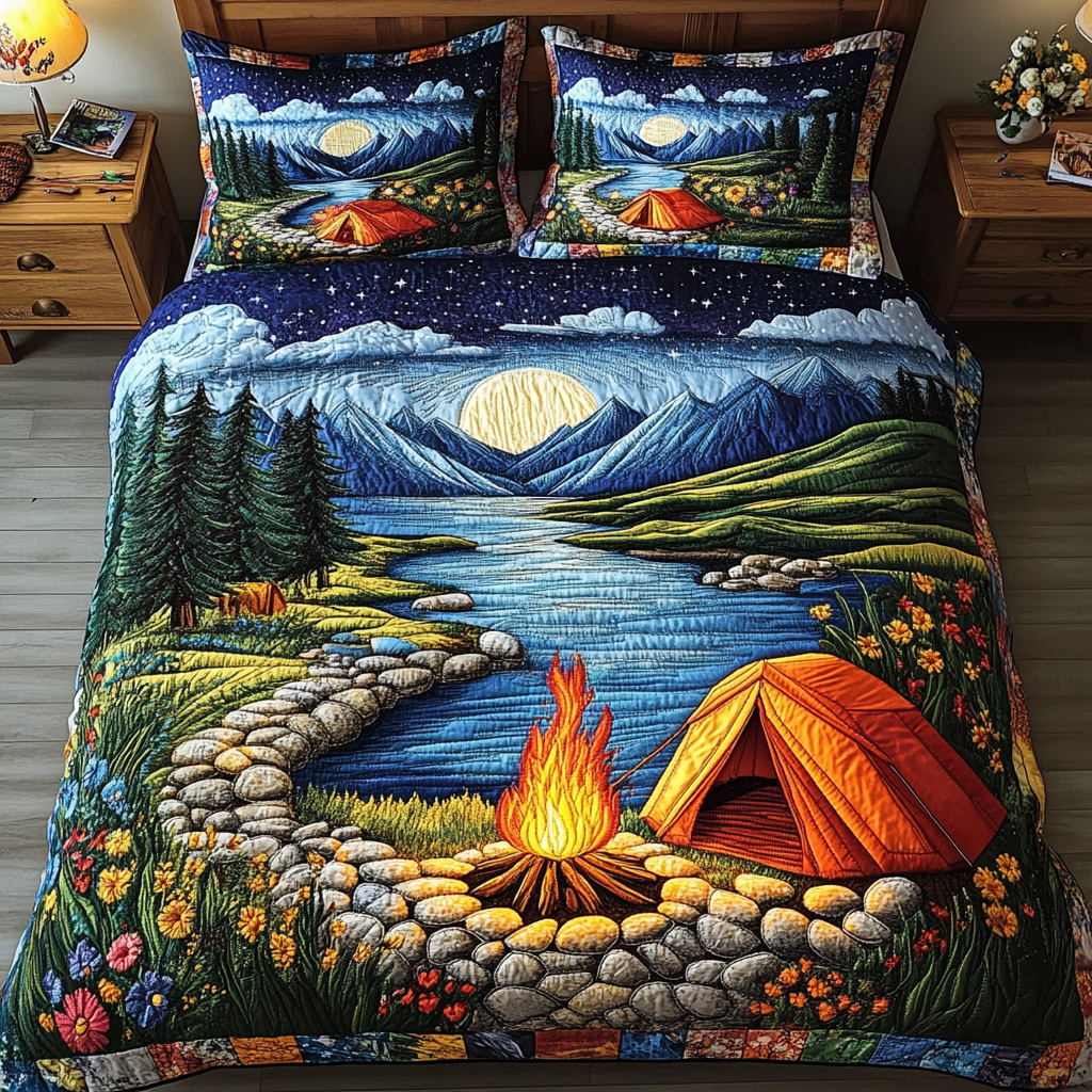 Dawn Horizon 3-Piece Quilted Bedding Set NCU0VL2099