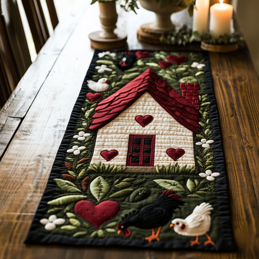 Dawn Rooster Quilted Table Runner NCU0VH5167
