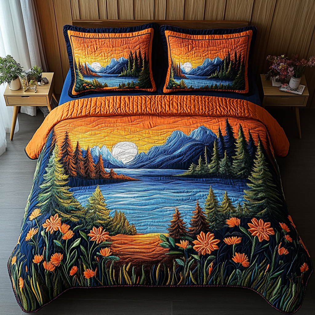 Dawn Trail 3-Piece Quilted Bedding Set NCU0VL2223