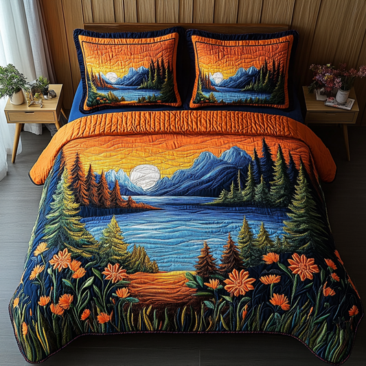 Dawn Trail 3-Piece Quilted Bedding Set NCU0VL2223