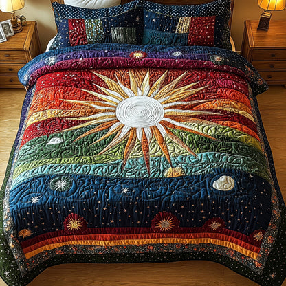 Daylight Charm 3-Piece Quilted Bedding Set NCU0VL835