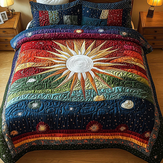 Daylight Charm 3-Piece Quilted Bedding Set NCU0VL835