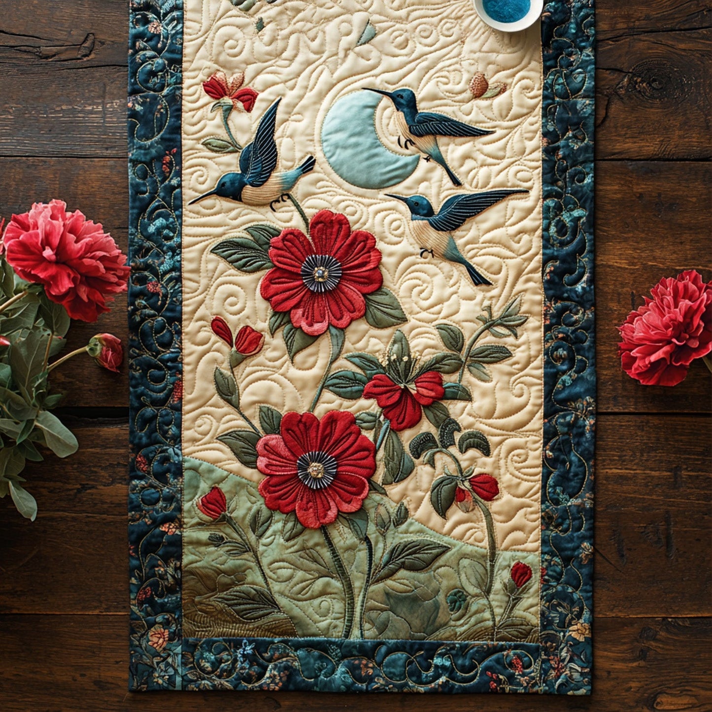 Dazzling Flight Quilted Table Runner NCU0PT6728