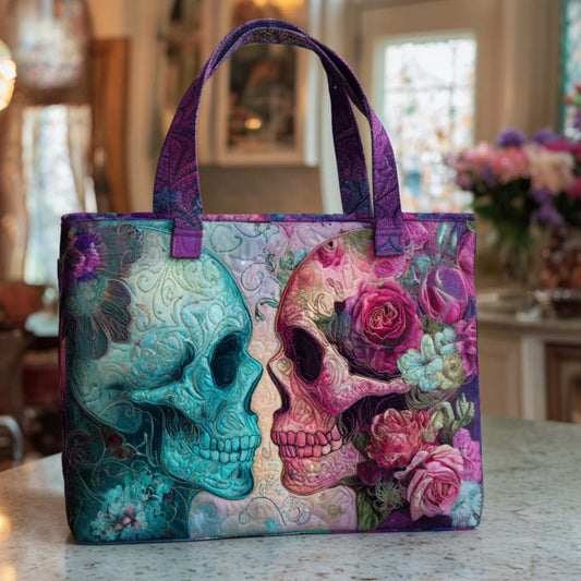 Deadly Bloom Quilted Tote Bag NCU0NT9283