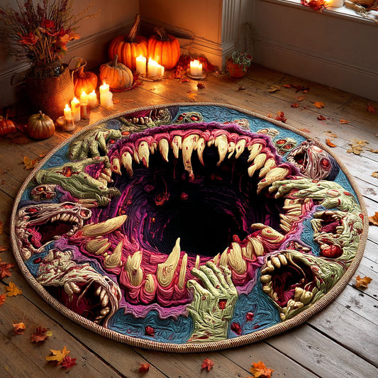 Death Maw Pit Quilted Round Mat NCU0TD753