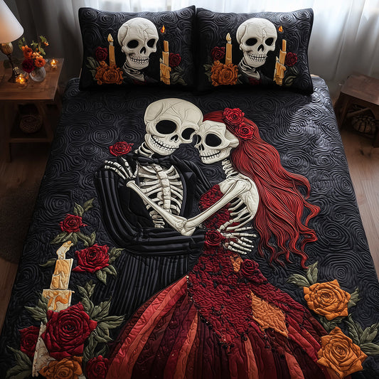 Deathly Romance Quilted Bedding Set NCU0TH3227
