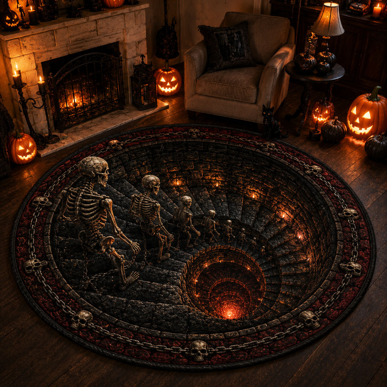 Decay Walker Quilted Round Mat NCU0TD2888