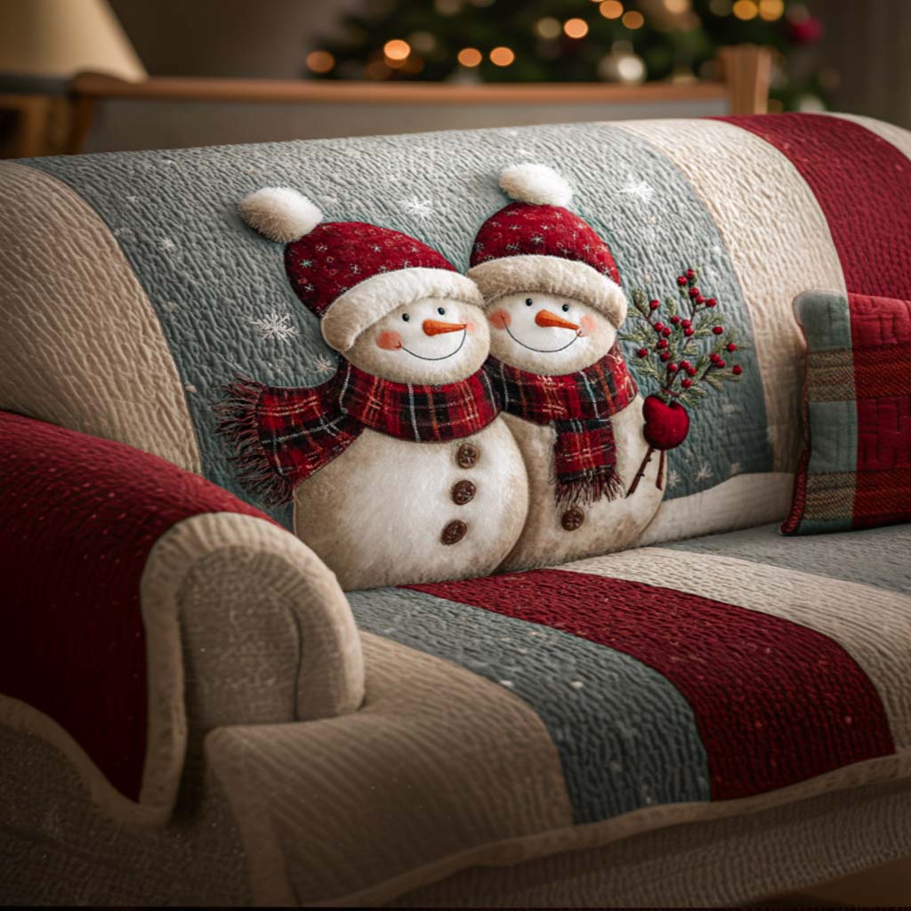 December Cheer Quilted Sofa Cover NCU0NT11257