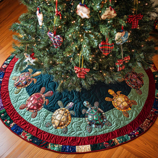 Deep Blue Christmas Quilted Tree Skirt NCU0NT2108