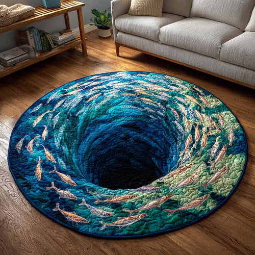 Deep Blue Portal Round Carpet NCU0DV9612