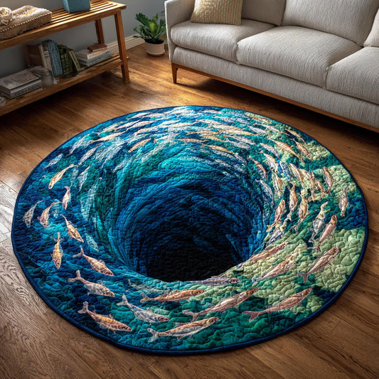 Deep Blue Portal Round Carpet NCU0DV9612