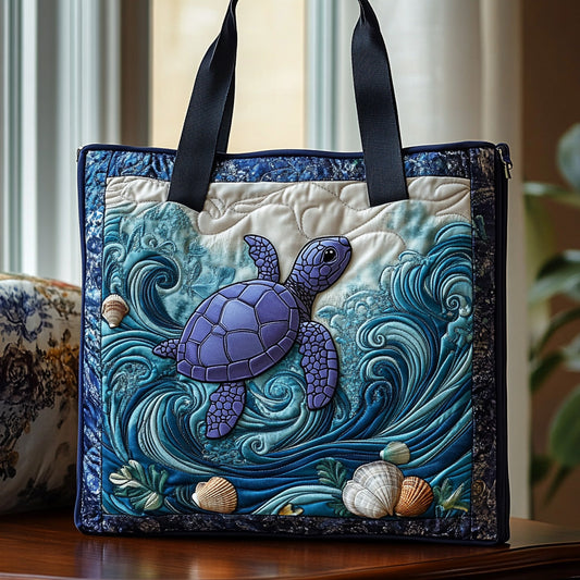 Deep Blue Wonder Quilted Tote Bag NCU0DV6805