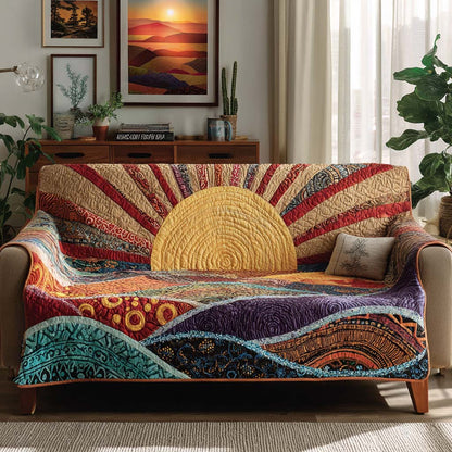 Deep Canyon Rays Quilted Sofa Cover NCU0XD2064