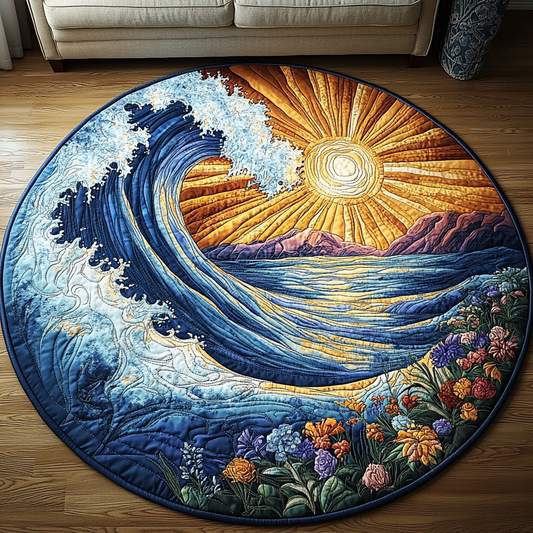 Deep Current Quilted Round Mat NCU0DV5741